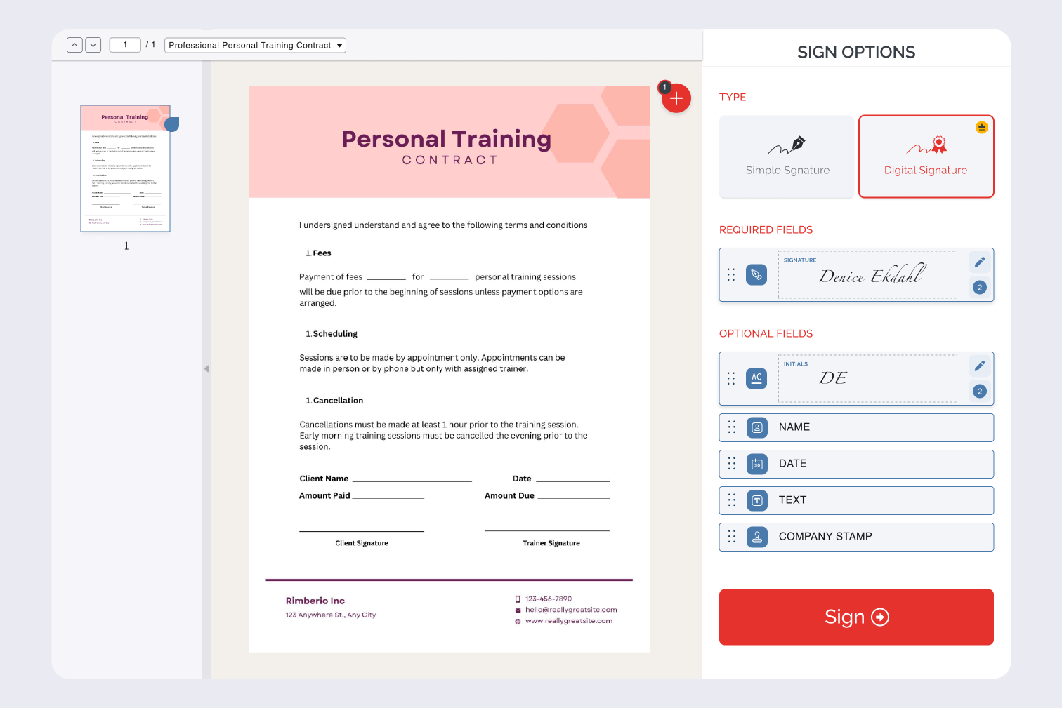 Sign Google Docs with the iLovePDF eSign tool 